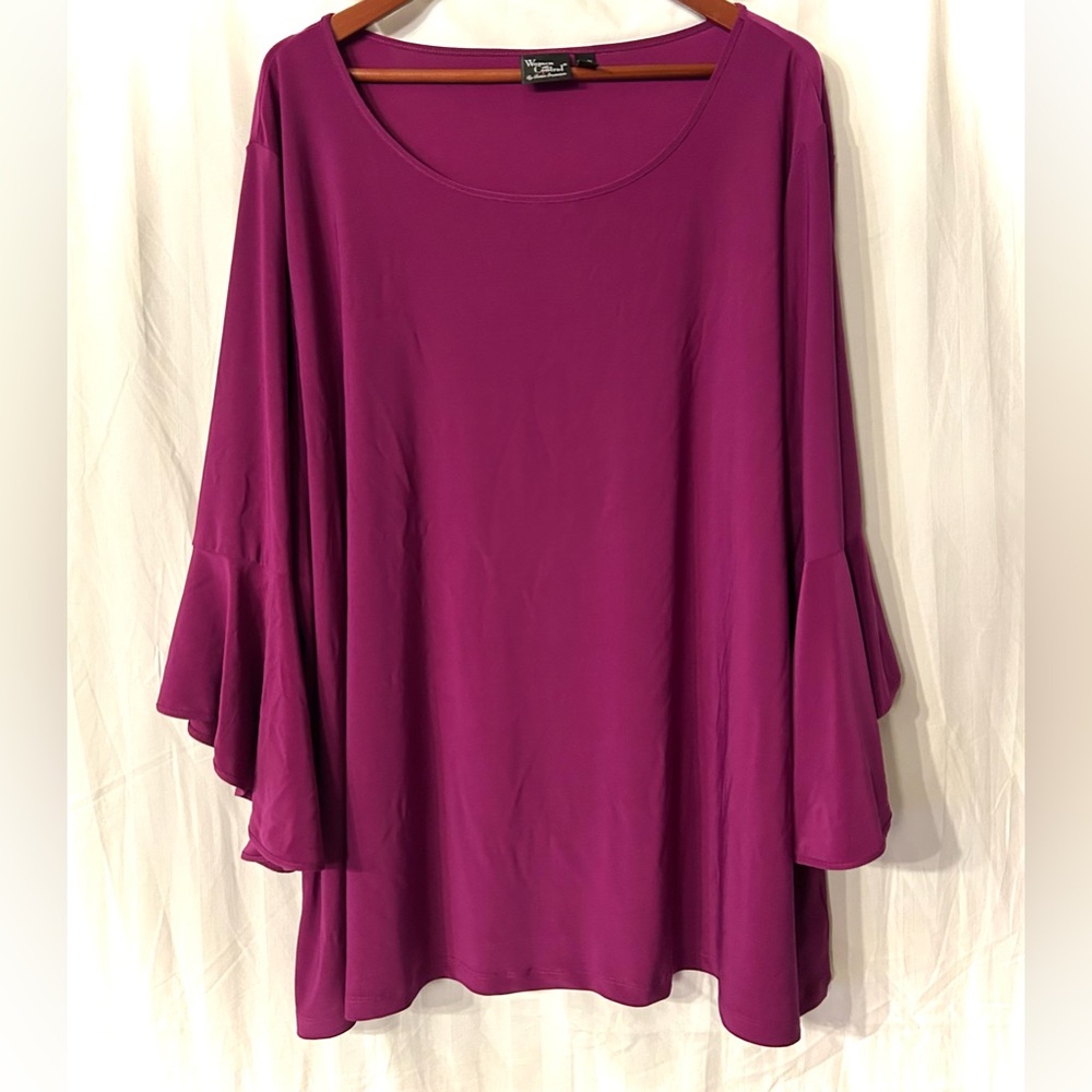 Women with Control Magenta Blouse